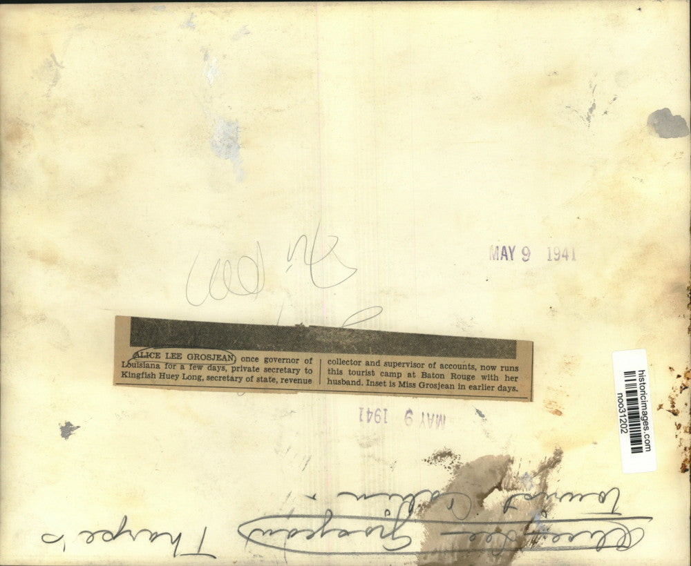 1941 Press Photo Tourist Camp in Baton Rouge, run by Alice Lee Grosjean