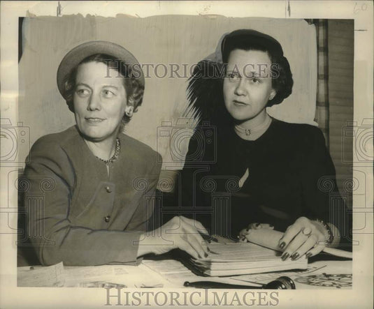 1950 Press Photo Nona E. Martin & Myrl Grennon of the Pilot Club International