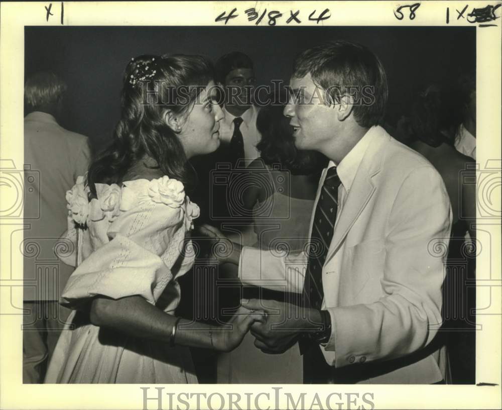 1980 Press Photo Carol Maddox and Garrett Hill, dancing, Fairmont Hotel- Historic Images