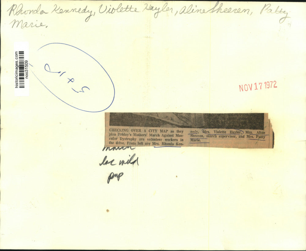 1972 Press Photo Mothers' March Against Muscular Dystrophy Drive - noo31509