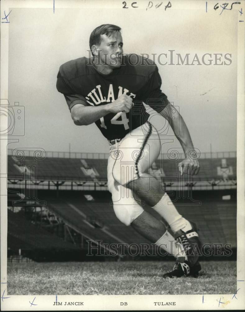 1967 Press Photo Tulane Safety Jim Jancik - noo31712