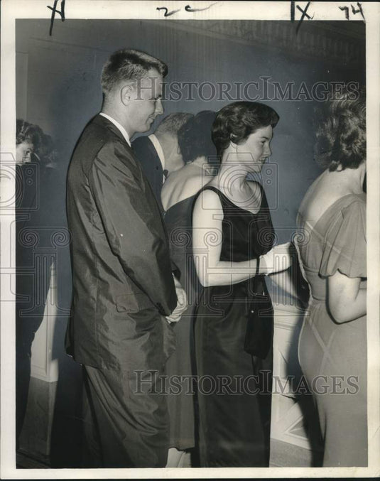 1959 Press Photo Mr. and Mrs. Stanhope F. Hopkins at Delgado Museum of Art