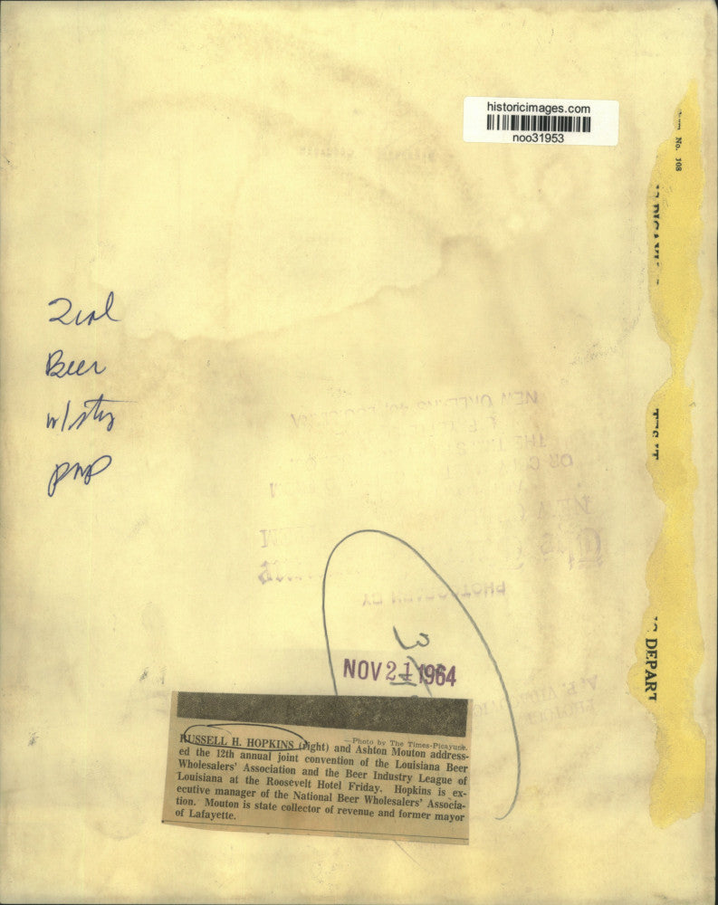 1964 Press Photo Attendees, Louisiana Beer Wholesalers and Beer Industry League