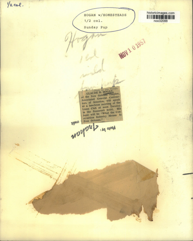 1957 Press Photo Associated General Contractors of America Speaker Claude Hogan