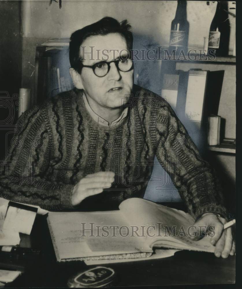 1949 Press Photo Gotfred Hoelvold, Most Dangerous Soviet Agent in Norway