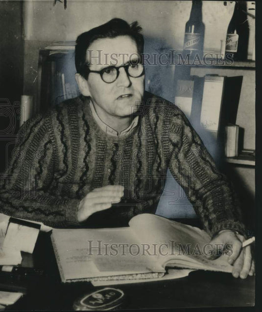 1949 Press Photo Gotfred Hoelvold, Most Dangerous Soviet Agent in Norway
