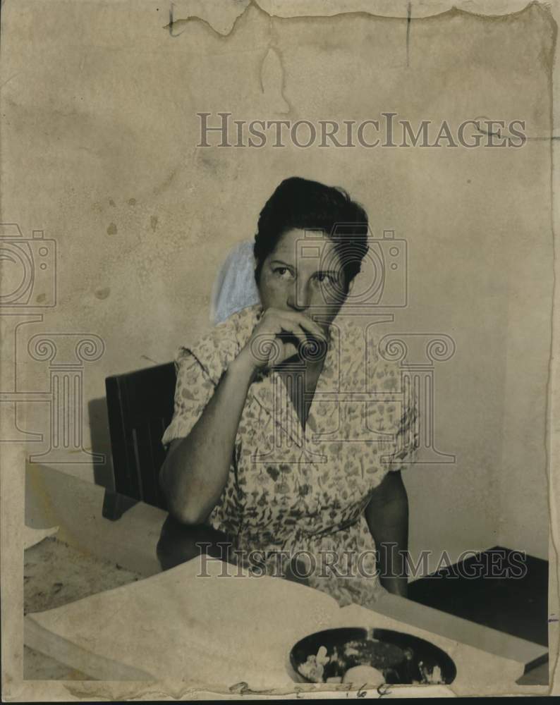 1960 Press Photo Mrs. Barbara Hoehn, Awaiting Trial For Murder of Husband