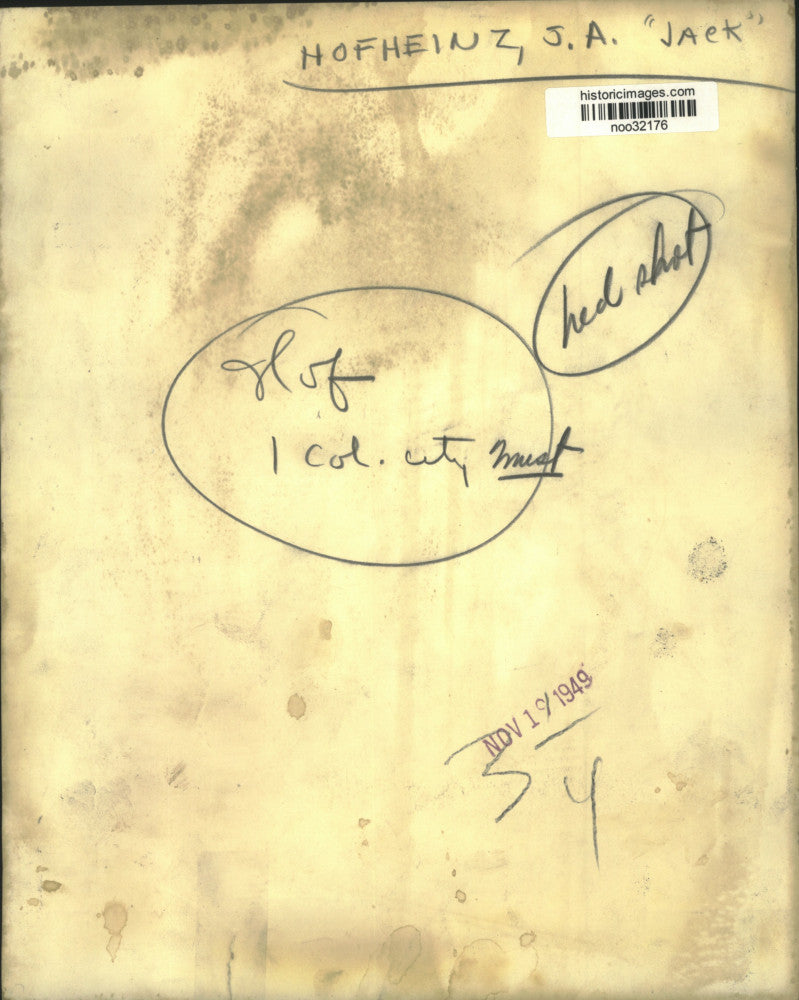 1949 Press Photo J.A. "Jack" Hofheinz - noo32176