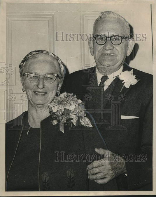 1966 Press Photo Mr. & Mrs. Lester Jeansonne Celebrate 50th Wedding Anniversary- Historic Images