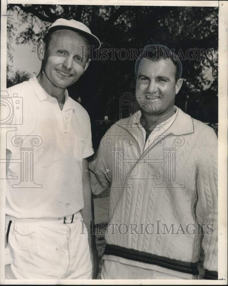 Load image into Gallery viewer, 1963 Press Photo Reverend Scott Irvin &amp; Roy Bartlett, Top Tennis Players
