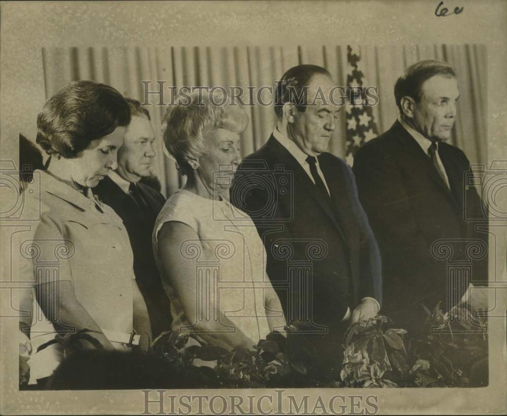 1968 Press Photo Politicians and Wives at AFL-CIO Banquet in Baton Rouge