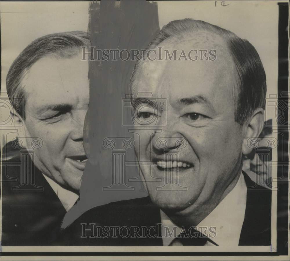 1968 Press Photo Louisiana Governor John M&#39;Keithen, Vice-President Humphrey