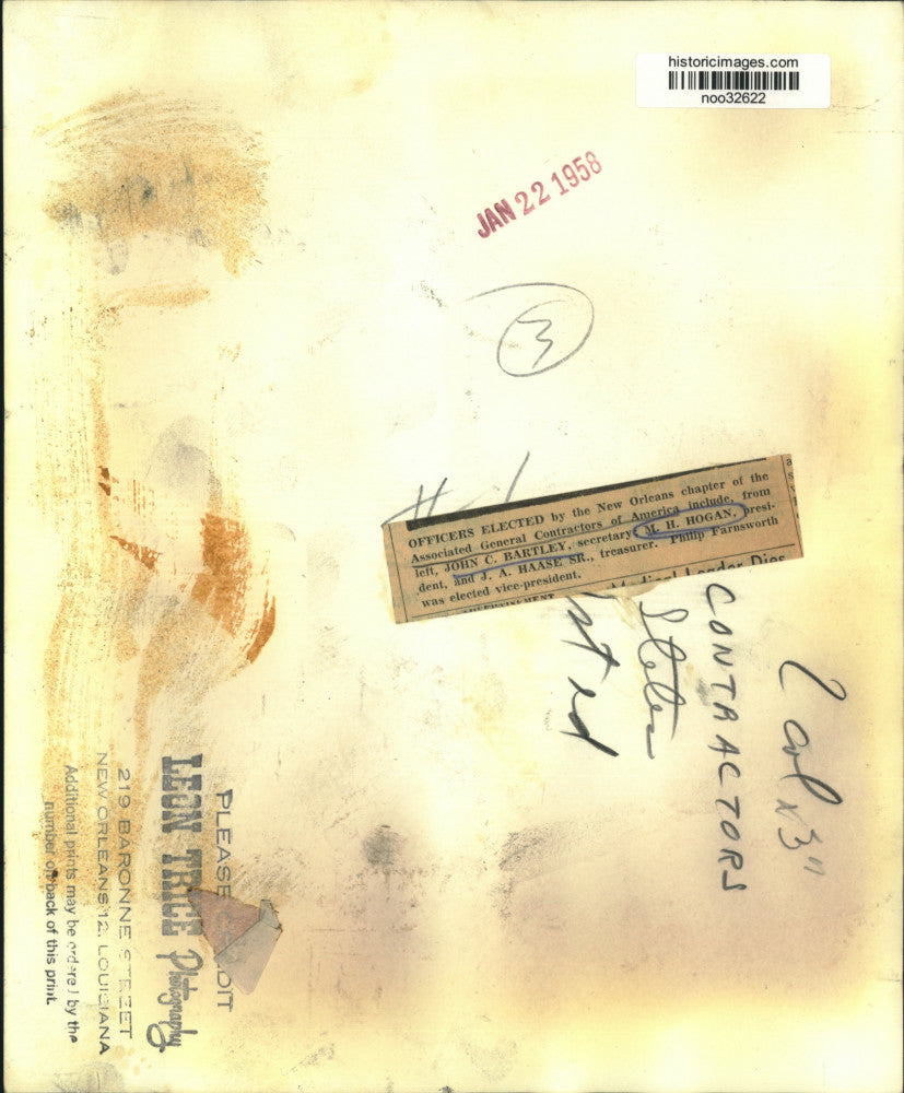 1958 Press Photo Officers of the Associated General Contractors of America