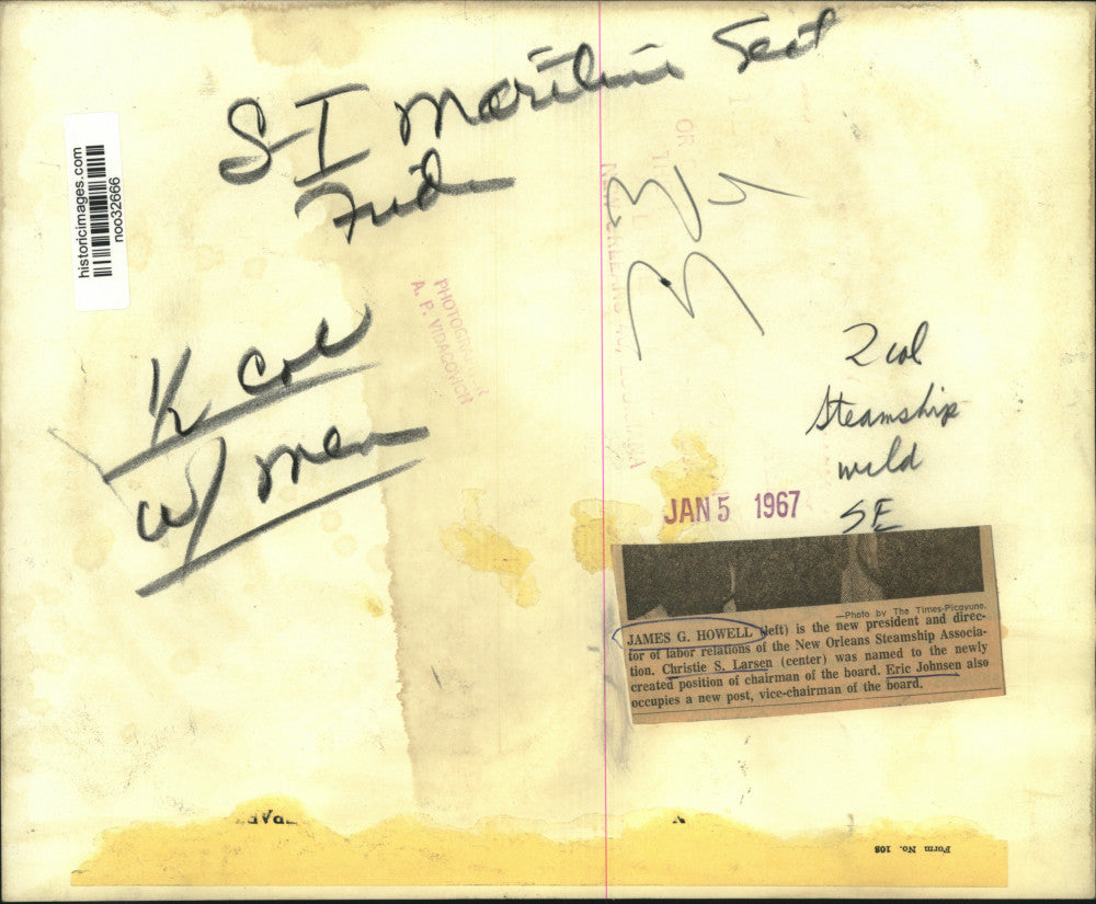 1967 Press Photo New Members of the Board of New Orleans Steamship Association