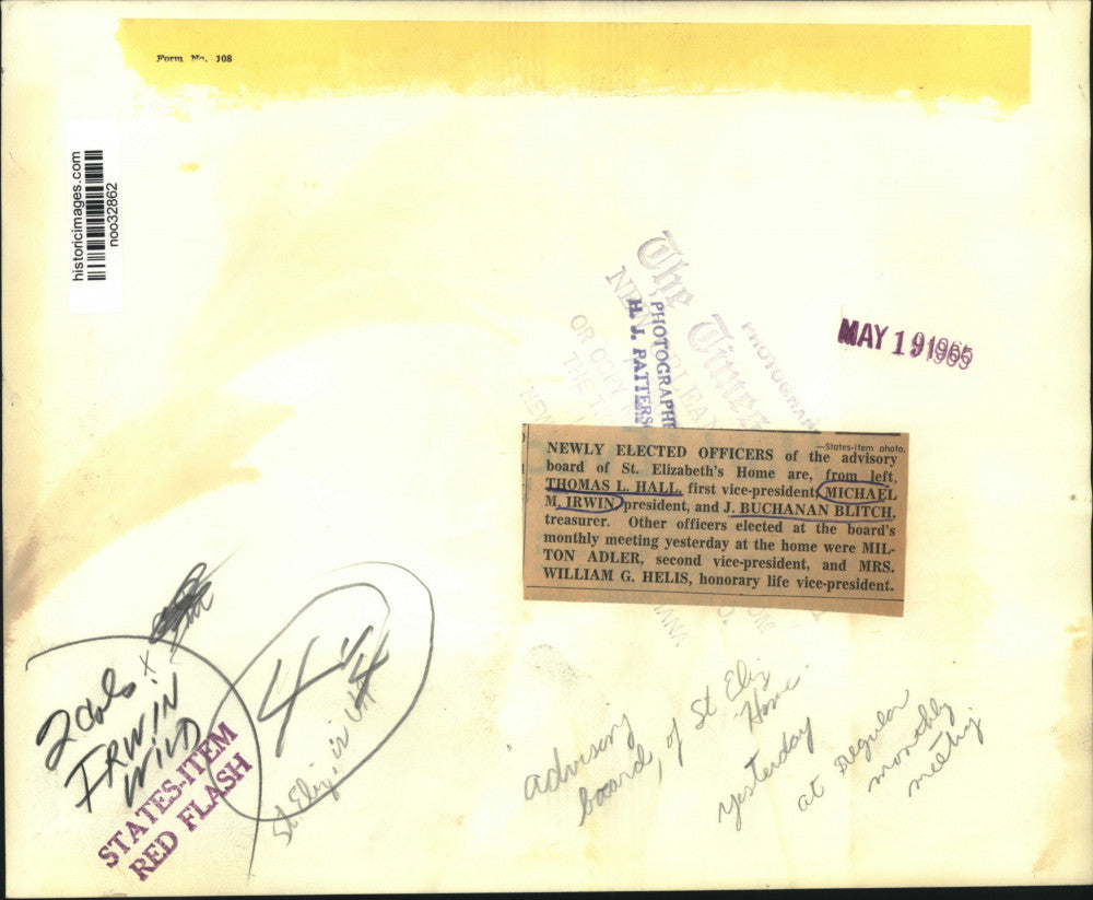 1965 Press Photo New officers for board of St. Elizabeth's' Home in New Orleans.