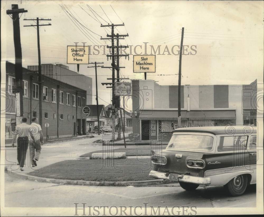 1963 Press Photo Gambling- Chateau Lounge on Huey P. Long avenue & Second street