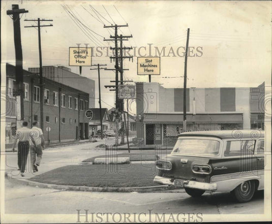 1963 Press Photo Gambling- Chateau Lounge on Huey P. Long avenue & Second street