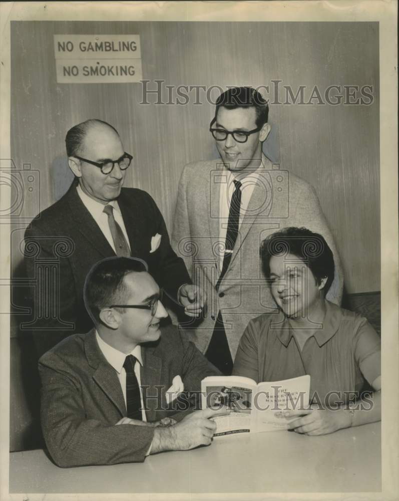 1963 Press Photo Pontchartrain Astronomy Society Officers at Metairie Playground