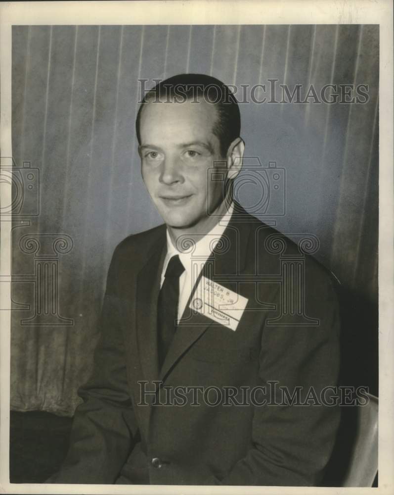 1958 Press Photo Walter B. Jacobs, Jr., Banking Executive - noo33452