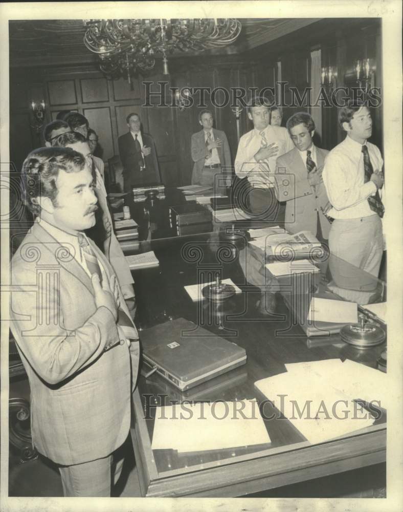 1973 Press Photo Meeting off New Orleans Jaycees - noo33666