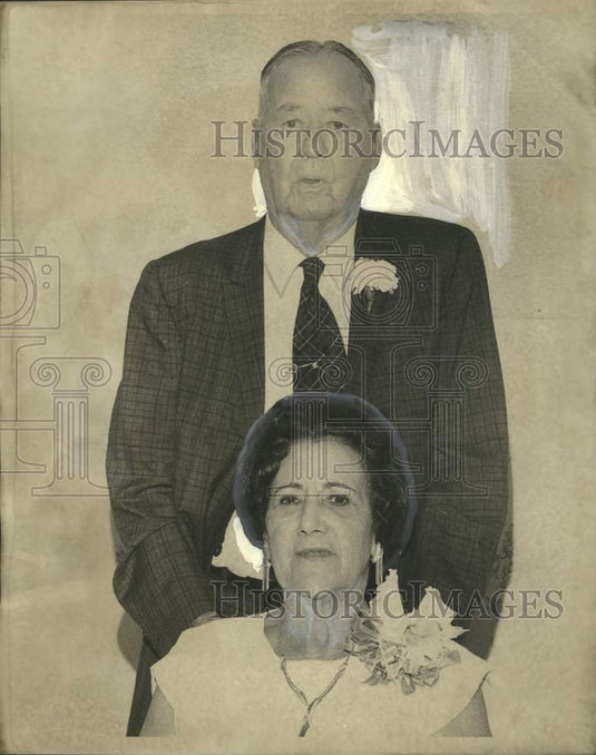 1971 Press Photo Mr. and Mrs. Benjamin F. Kelley Sr.'s 50th Wedding Anniversary