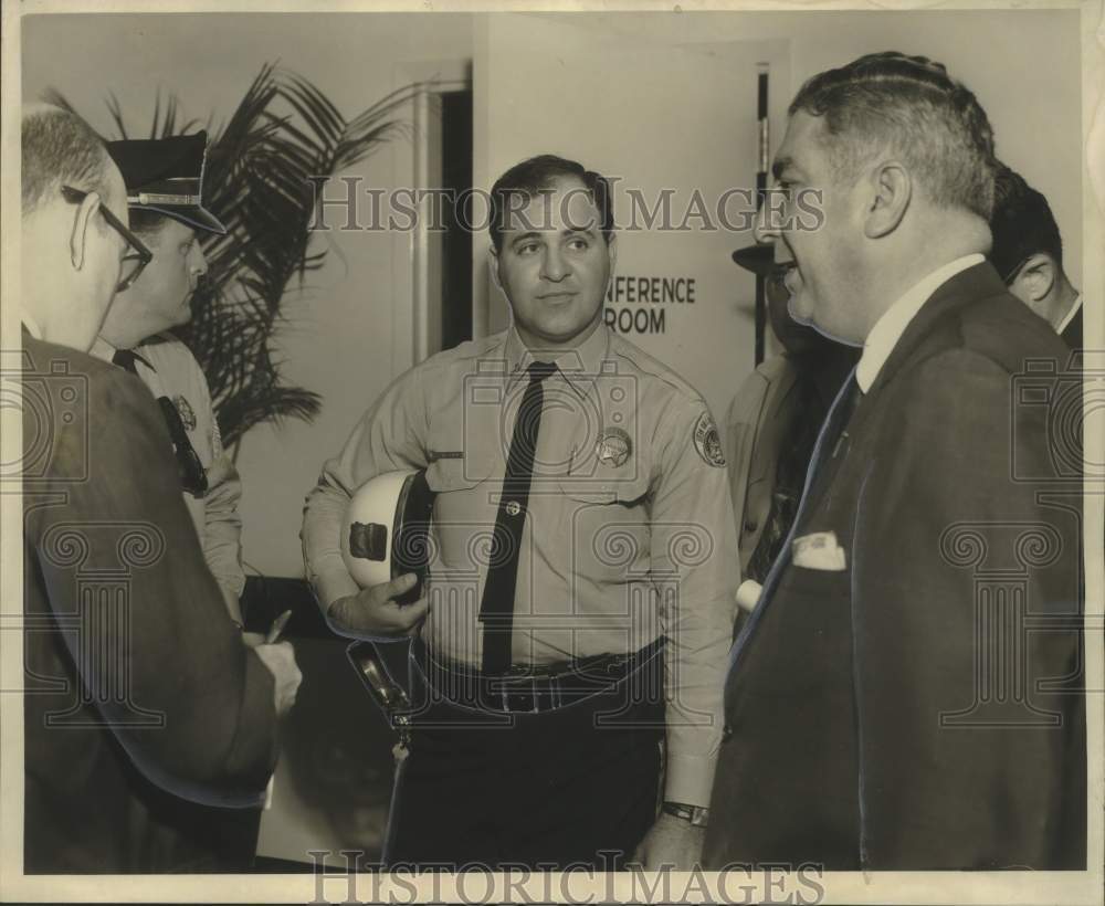 1966 Press Photo Patrolman Charles Imbornone, Fraternal Order of Police