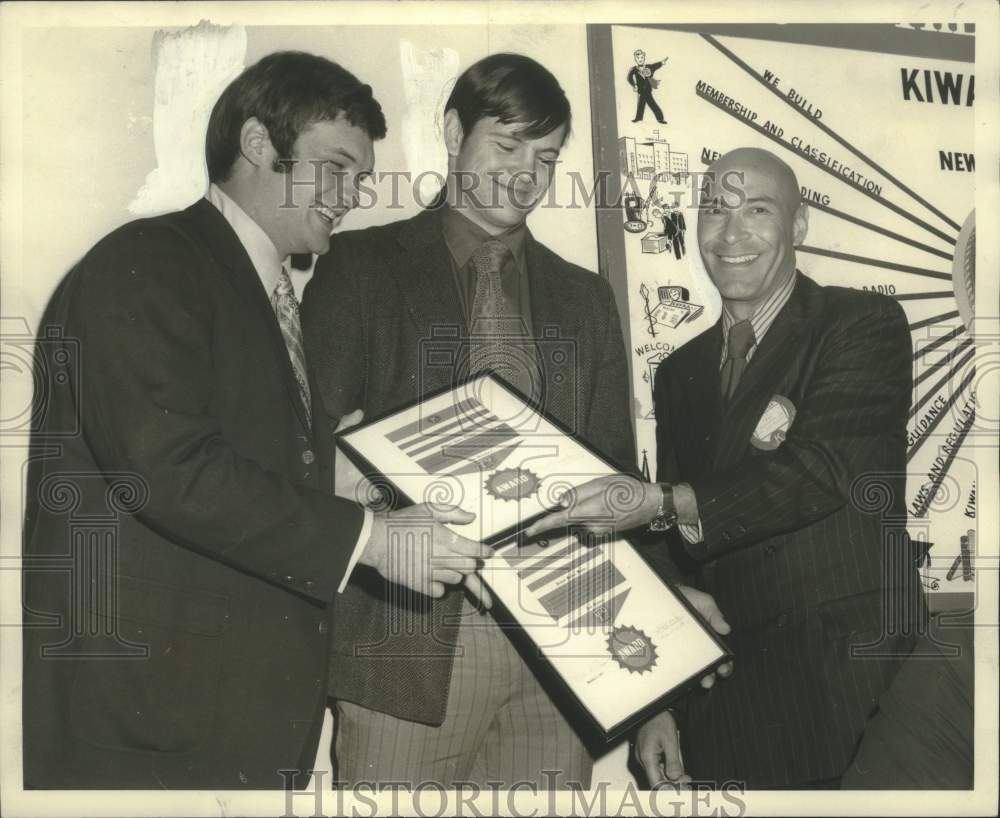 1971 Press Photo Tulane Football players honored by New Orleans Kiwanis Club- Historic Images