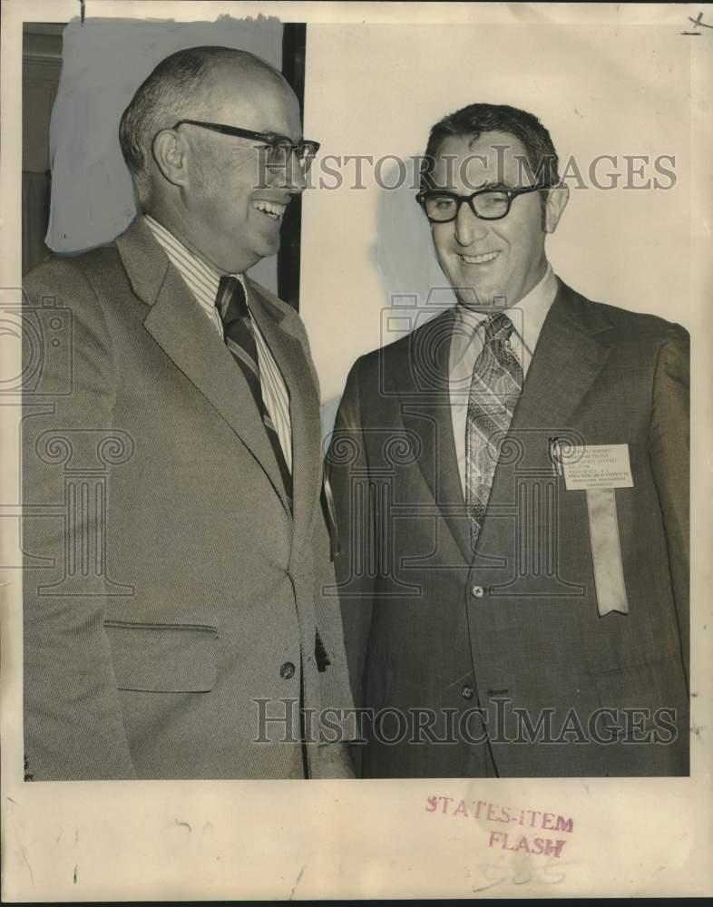 1973 Press Photo John E. Leard &amp; Joseph M. Ungaro- Historic Images