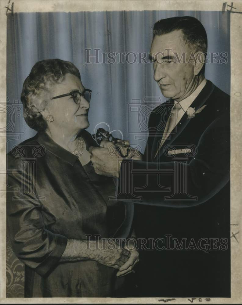 1962 Press Photo Mr &amp; Mrs Harry LeBlanc celebrate 50th anniversary in Louisiana