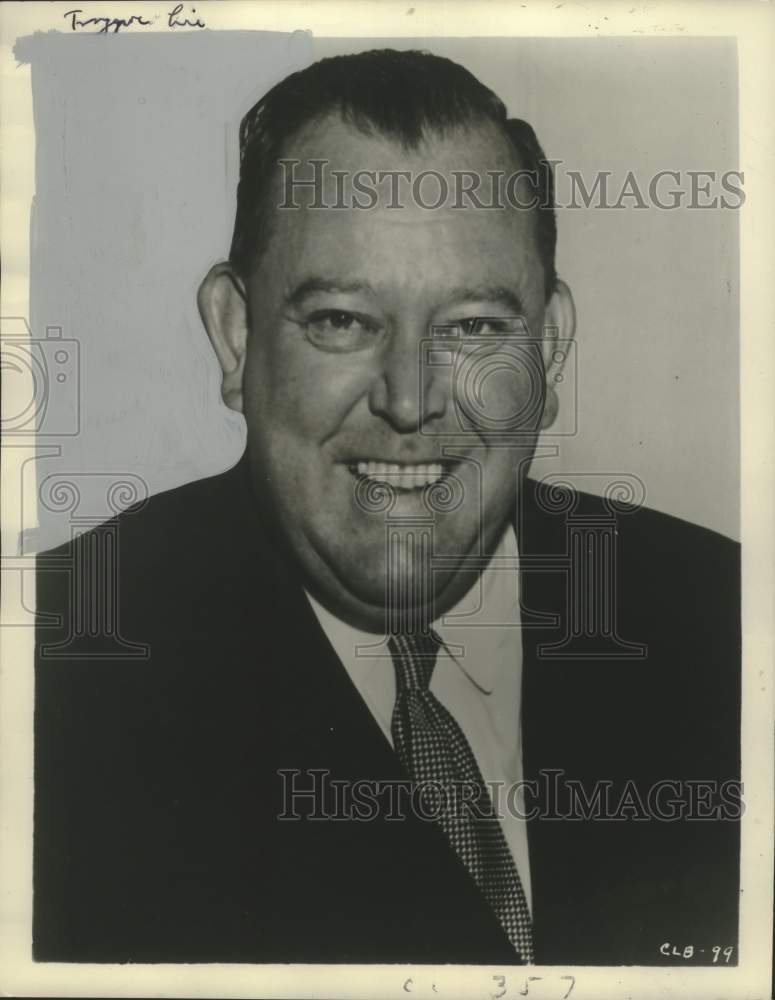 1953 Press Photo Trygve Lie, former secretary-general of the United Nations