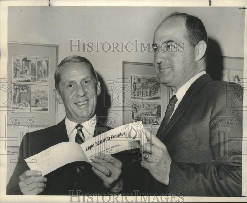 Load image into Gallery viewer, 1966 Press Photo Harry H. Hudson &amp; Roy J. Mossy of Cultural Attractions Fund
