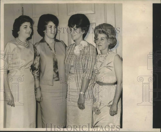 1963 Press Photo Officers of Anne Frank Chapter of B'nai B'rith in New Orleans- Historic Images