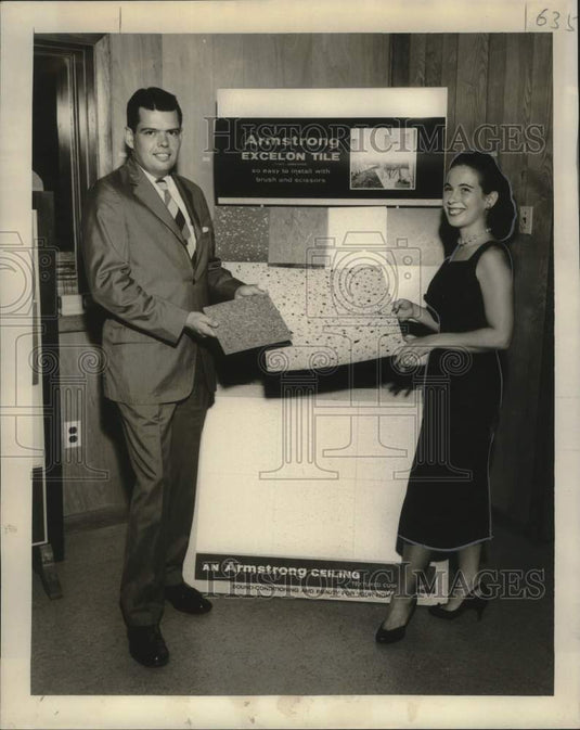 1957 Press Photo Mr. and Mrs. W.L. Jerome, first prize winners at Fine Woods Co.- Historic Images
