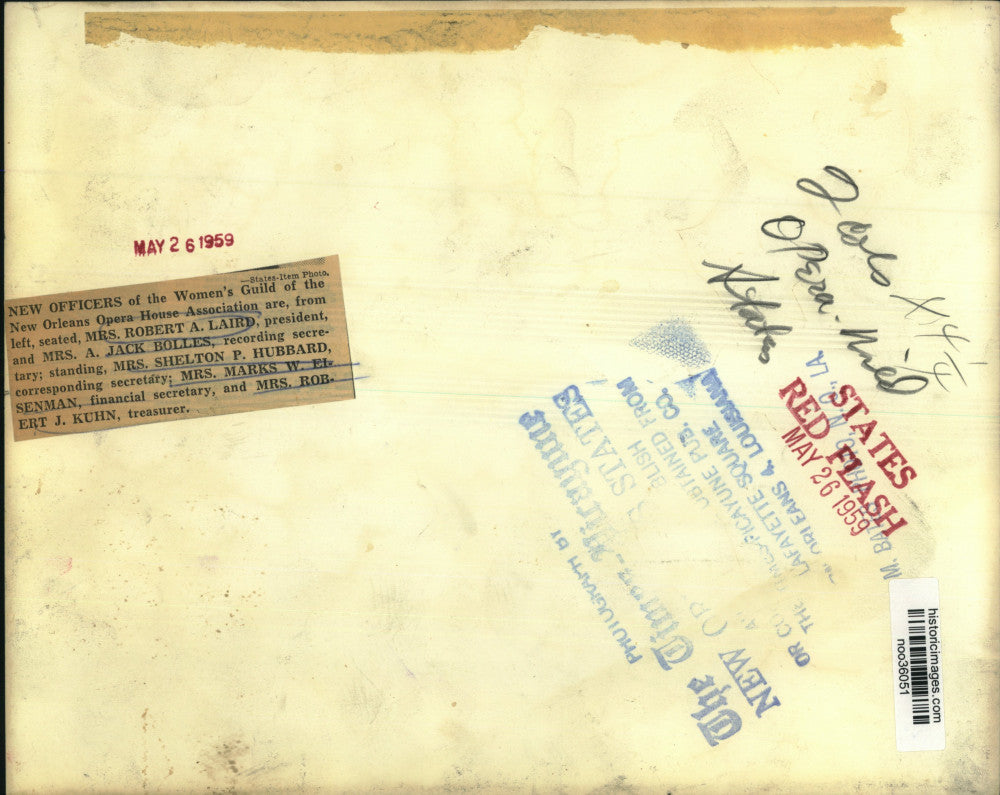 1959 Press Photo Women's Guild of the New Orleans Opera House Association