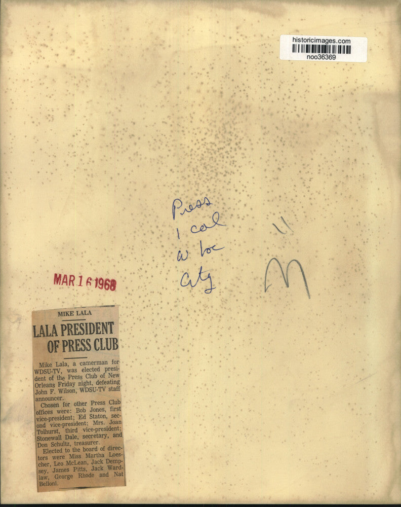 Load image into Gallery viewer, 1968 Press Photo Mike Lala elected president of the Press Club of New Orleans
