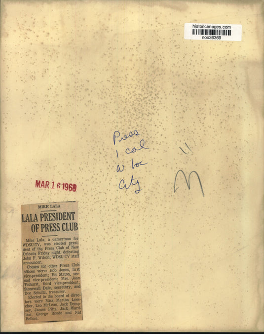 1968 Press Photo Mike Lala elected president of the Press Club of New Orleans