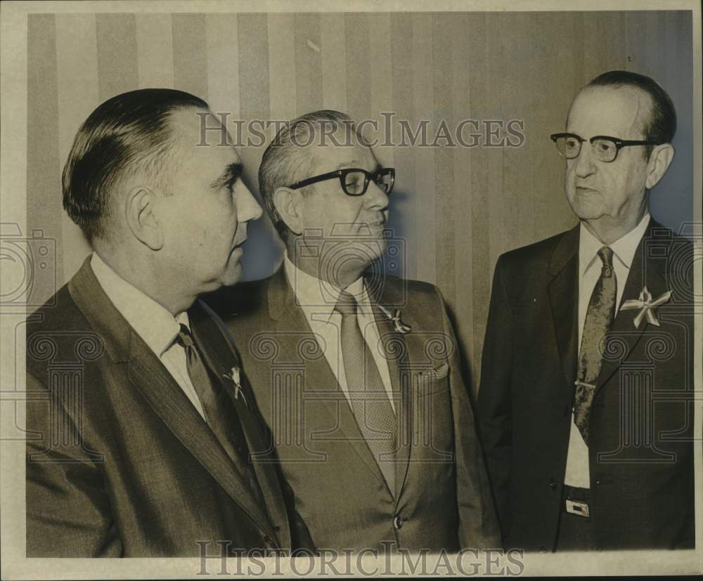 1969 Press Photo Celebrating Bastille Day at a reception at Municipal Auditorium