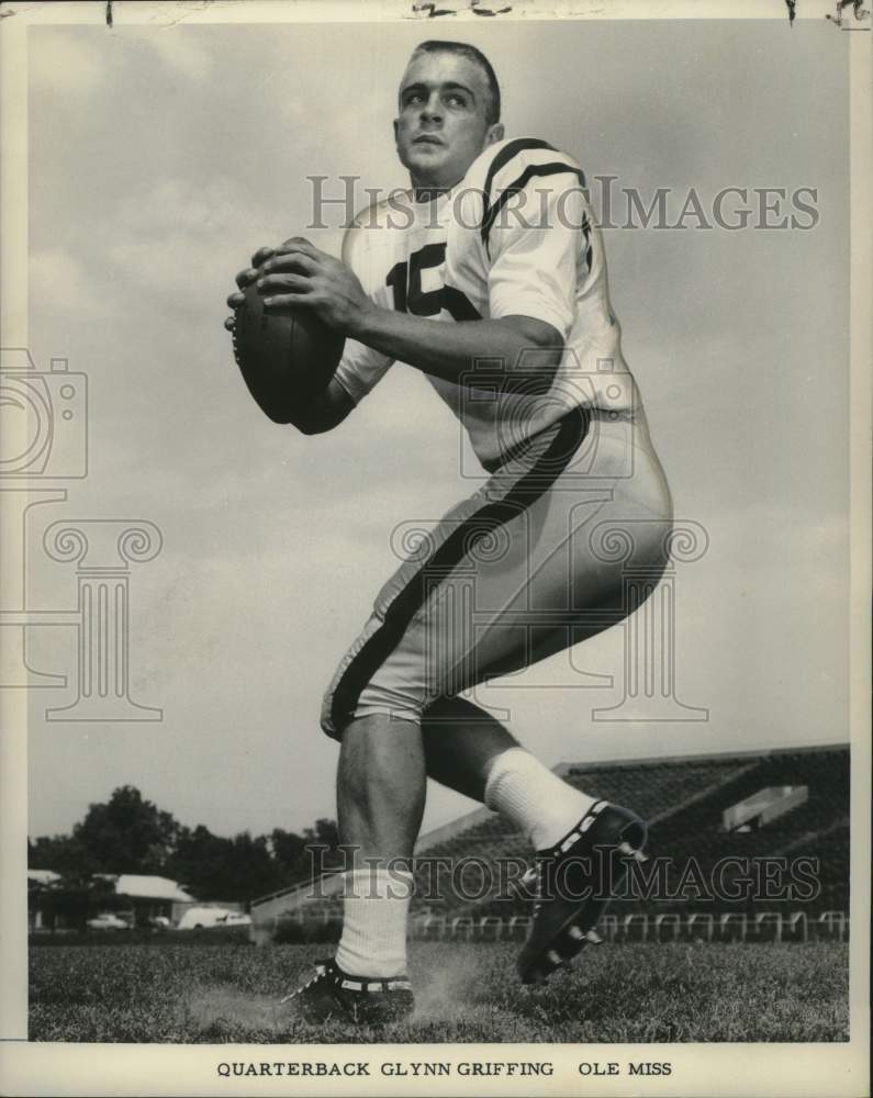 1960 Press Photo Quarterback Glynn Griffing, OLE Miss - noo37495- Historic Images