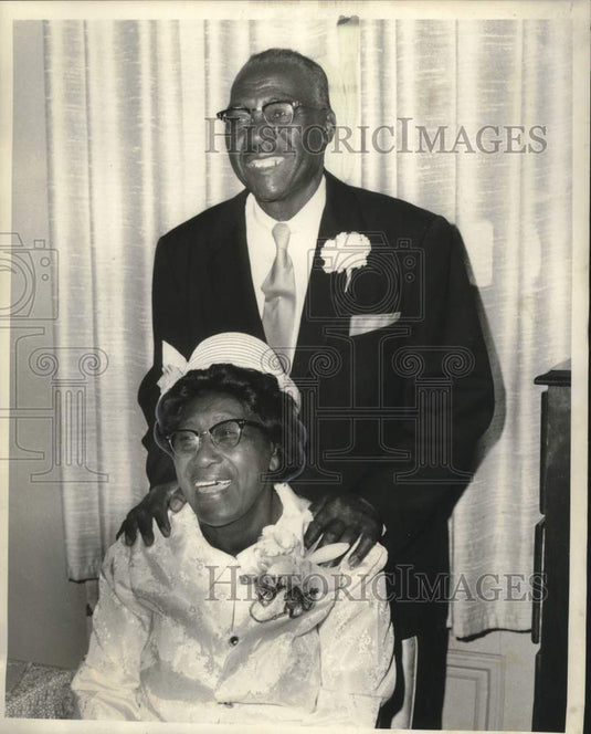 1969 Press Photo Mr. and Mrs. Freddie Jenkins Sr.'s golden wedding anniversary- Historic Images