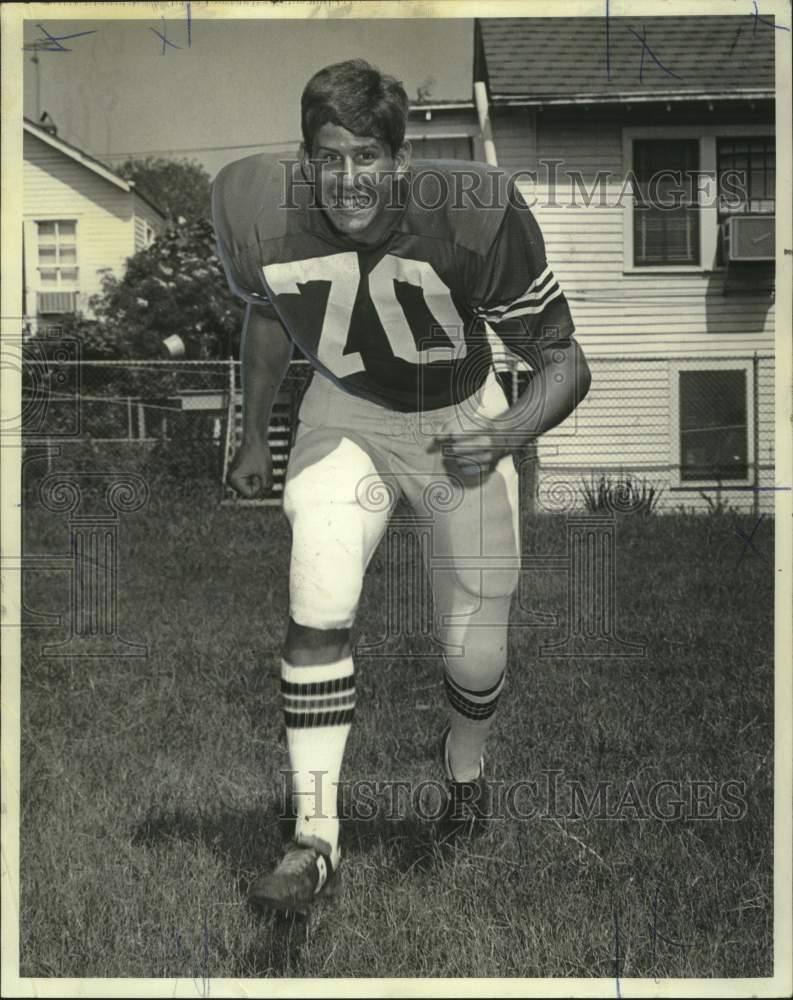 1972 Press Photo Mark Lipari, Jesuit Linebacker/Tackle - noo37980- Historic Images