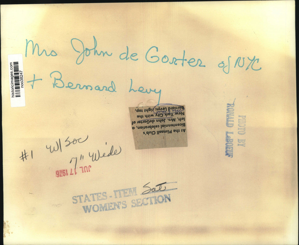 1976 Press Photo Dignitaries attending Plimsoll Club's Bicentennial celebration