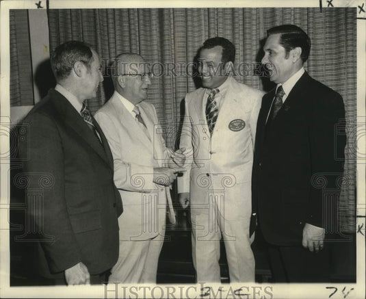 1972 Press Photo Super Bowl Task Force members at New Orleans Airport- Historic Images