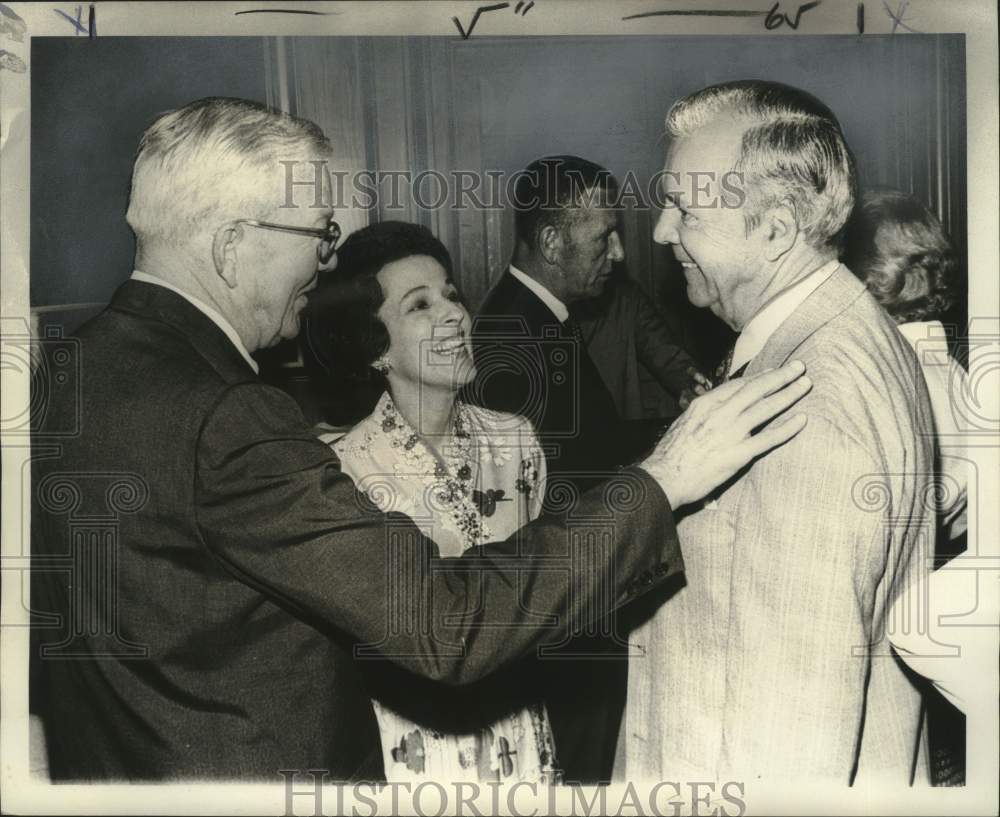 1973 Press Photo Mr. and Mrs. Walter Bolton and Edward J. Kohnke- Historic Images