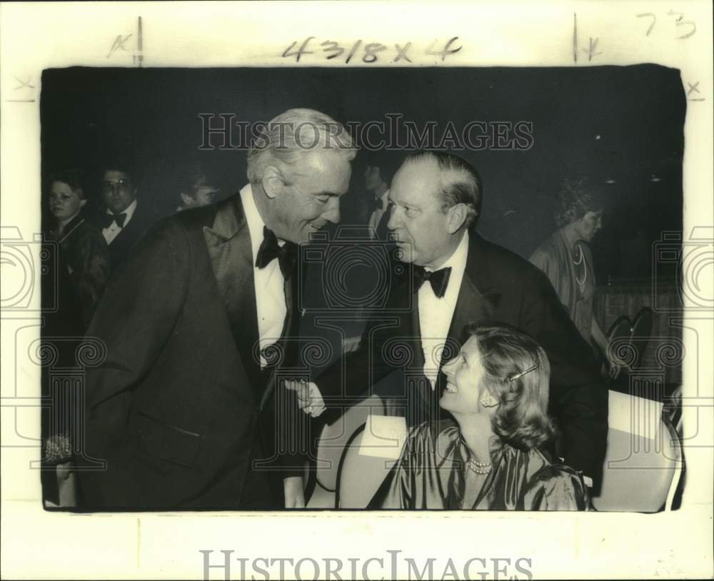 1980 Press Photo US Senator Russell Long &amp; Canadian Ambassador &amp; wife- Historic Images