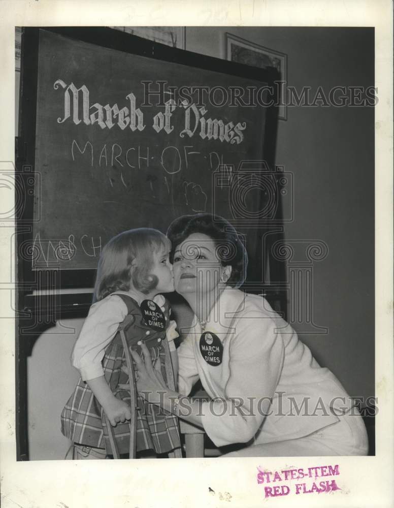 Load image into Gallery viewer, 1966 Press Photo Lori Ann Wagner, 1966 March of Dimes Poster Child &amp; chairman
