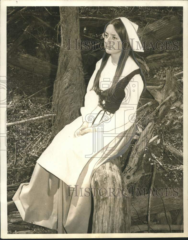 1970 Press Photo Mary Kay Marchand as &quot;Evangeline&quot; at  Acadian Festival- Historic Images