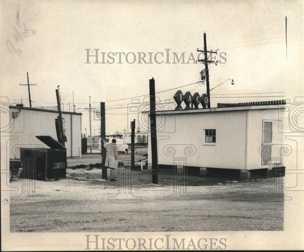 1969 Press Photo Veterans boulevard parking lot where woman was slain - Historic Images