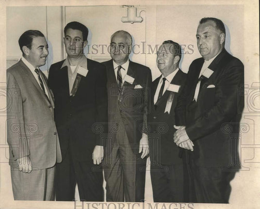 1965 Press Photo Vincent Rizzo & officers, Louisiana Food Dealers' Association- Historic Images