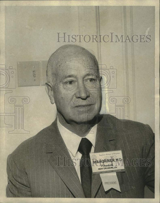 1971 Press Photo Dr. Howard Mahorner, American College of Surgeon President - Historic Images