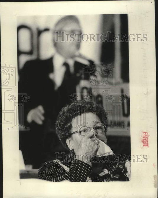 1977 Press Photo New Orleans Mayor Moon Landrieu's mother at chamber of commerce- Historic Images